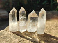 Polished Clear Quartz Crystals x 12 From Madagascar - Toprock Gemstones and Minerals