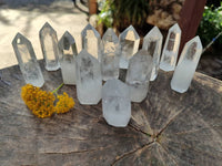 Polished Clear Quartz Crystals x 12 From Madagascar - Toprock Gemstones and Minerals
