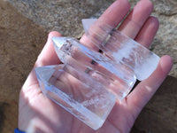 Polished Clear Quartz Crystals x 12 From Madagascar - Toprock Gemstones and Minerals