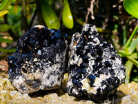 Natural Schorl Black Tourmaline Specimens x 6 From Erongo, Namibia - Toprock Gemstones and Minerals