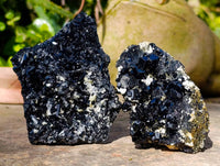 Natural Schorl Black Tourmaline Specimens x 6 From Erongo, Namibia - Toprock Gemstones and Minerals