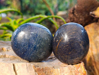 Polished Lazulite Palm Stones x 12 From Madagascar - Toprock Gemstones and Minerals