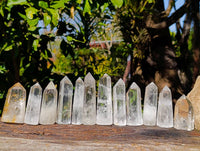 Polished Clear Quartz Crystals x 12 From Madagascar - Toprock Gemstones and Minerals