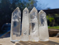Polished Clear Quartz Crystals x 12 From Madagascar - Toprock Gemstones and Minerals