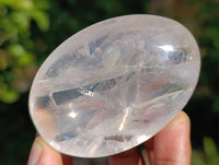 Polished Large Pearl Girasol Quartz Palm Stones x 12 From Ambatondrazaka, Madagascar - Toprock Gemstones and Minerals