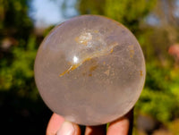 Polished Clear Quartz Crystal Balls with Rainbow Veils x 3 From Madagascar - Toprock Gemstones and Minerals