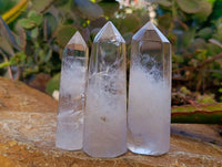 Polished Clear Quartz Crystals x 12 From Madagascar - Toprock Gemstones and Minerals