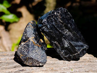 Natural Schorl Black Tourmaline Specimens x 6 From Erongo, Namibia - Toprock Gemstones and Minerals
