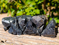 Natural Schorl Black Tourmaline Specimens x 6 From Erongo, Namibia - Toprock Gemstones and Minerals