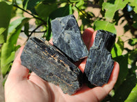 Natural Schorl Black Tourmaline Specimens x 6 From Erongo, Namibia - Toprock Gemstones and Minerals