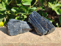 Natural Schorl Black Tourmaline Specimens x 6 From Erongo, Namibia - Toprock Gemstones and Minerals