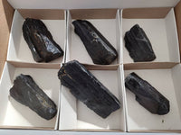 Natural Schorl Black Tourmaline Specimens x 6 From Erongo, Namibia - Toprock Gemstones and Minerals
