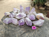 Natural Jacaranda Amethyst Quartz Crystals x 14 From Mumbwa, Zambia - Toprock Gemstones and Minerals