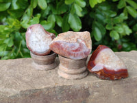 Polished On One Side Red Sashe River Agate Nodules x 12 From Zimbabwe - Toprock Gemstones and Minerals