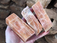 Natural Sunset Orange Calcite Specimens x 6 From Spitzkop, Namibia - Toprock Gemstones and Minerals