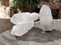 Natural Etched Quartz Crystals and Clusters x 12 From Mpika, Zambia - Toprock Gemstones and Minerals