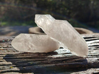 Natural Etched Quartz Crystals and Clusters x 12 From Mpika, Zambia - Toprock Gemstones and Minerals