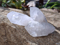 Natural Etched Quartz Crystals and Clusters x 12 From Mpika, Zambia - Toprock Gemstones and Minerals