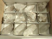 Natural Etched Quartz Crystals and Clusters x 12 From Mpika, Zambia - Toprock Gemstones and Minerals