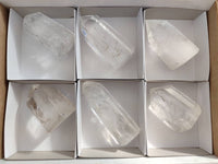 Polished Clear Quartz Crystals x 6 From Madagascar - Toprock Gemstones and Minerals