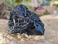 Natural Schorl Black Tourmaline Specimens x 6 From Erongo, Namibia - Toprock Gemstones and Minerals