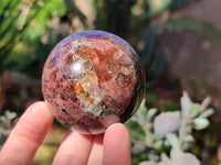 Polished Garnet Spheres x 3 From Mahajanga, Madagascar - Toprock Gemstones and Minerals
