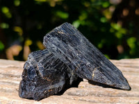 Natural Triangular Flat Topped Terminated Schorl Black Tourmaline Specimens x 24 From Khorigas, Namibia - Toprock Gemstones and Minerals