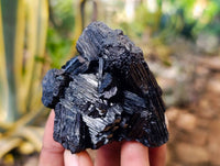 Natural Schorl Black Tourmaline Specimens x 6 From Erongo, Namibia - Toprock Gemstones and Minerals