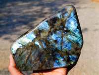 Polished Labradorite Standing Free Form x 1 From Tulear, Madagascar - Toprock Gemstones and Minerals