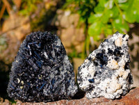 Natural Schorl Black Tourmaline Specimens x 6 From Erongo, Namibia - Toprock Gemstones and Minerals