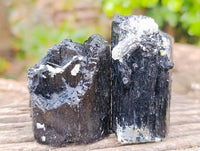 Natural Schorl Black Tourmaline Specimens x 6 From Erongo, Namibia - Toprock Gemstones and Minerals