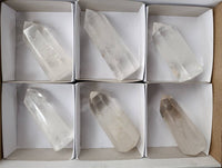 Polished Clear And Smokey Quartz Crystals x 6 From Madagascar - Toprock Gemstones and Minerals