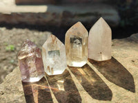 Polished Mixed Wonderland Inclusions Quartz including Citrine x 12 from Madagascar - Toprock Gemstones and Minerals