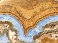 Polished On One Side Blue Lace Agate x 2 From Malawi - Toprock Gemstones and Minerals