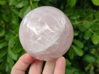 Polished Rose Quartz Spheres x 2 Madagascar - Toprock Gemstones and Minerals