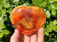 Polished Carnelian Agate Hearts x 6 From Madagascar - Toprock Gemstones and Minerals
