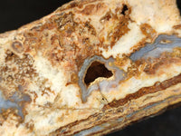 Polished On One Side 'Crazy' Blue Lace Agate x 4 From Namibia - Toprock Gemstones and Minerals