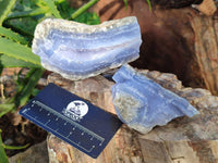 Natural Blue Lace Agate Geode Specimens x 6 From Nsanje, Malawi - Toprock Gemstones and Minerals