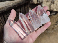 Polished Clear Quartz Crystals x 12 From Madagascar - Toprock Gemstones and Minerals