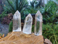 Polished Clear Quartz Crystals x 12 From Madagascar - Toprock Gemstones and Minerals