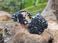 Natural Schorl Black Tourmaline Specimens x 35 From Namibia - Toprock Gemstones and Minerals