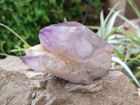 Polished Window Amethyst Quartz Crystals x 3 From Akansobe, Madagascar - Toprock Gemstones and Minerals