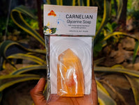 Carnelian Glycerin Handmade Soap With Orange Bigrade Essential Oil - sold per soap - From South Africa - Toprock Gemstones and Minerals