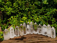 Polished Clear Quartz Crystals x 12 From Madagascar - Toprock Gemstones and Minerals
