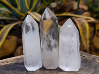 Polished Clear Quartz Crystals x 12 From Madagascar - Toprock Gemstones and Minerals