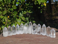 Polished Clear Quartz Crystals x 12 From Madagascar - Toprock Gemstones and Minerals