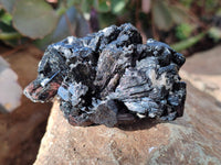 Natural Schorl Black Tourmaline Specimens x 6 From Erongo, Namibia - Toprock Gemstones and Minerals