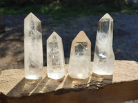 Polished Clear Quartz Crystals x 12 From Madagascar - Toprock Gemstones and Minerals