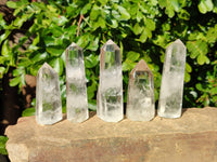 Polished Clear Quartz Crystals x 12 From Madagascar - Toprock Gemstones and Minerals