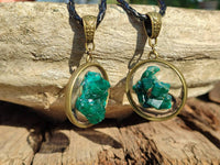 Hand Made Specially Selected Dioptase Pendants - Sold Per Item - From South Africa - Toprock Gemstones and Minerals